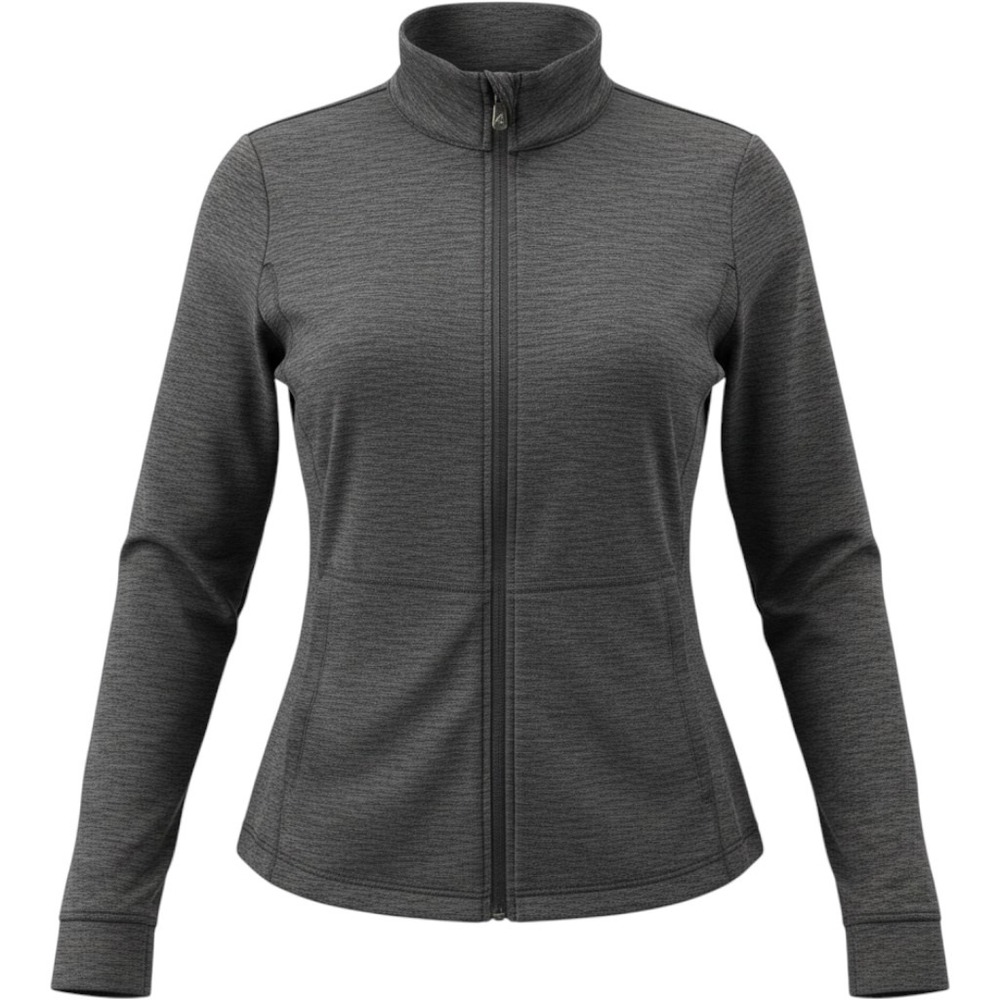 Kyodan Women's Gray Full Zip Active Jacket Thumbholes Size M